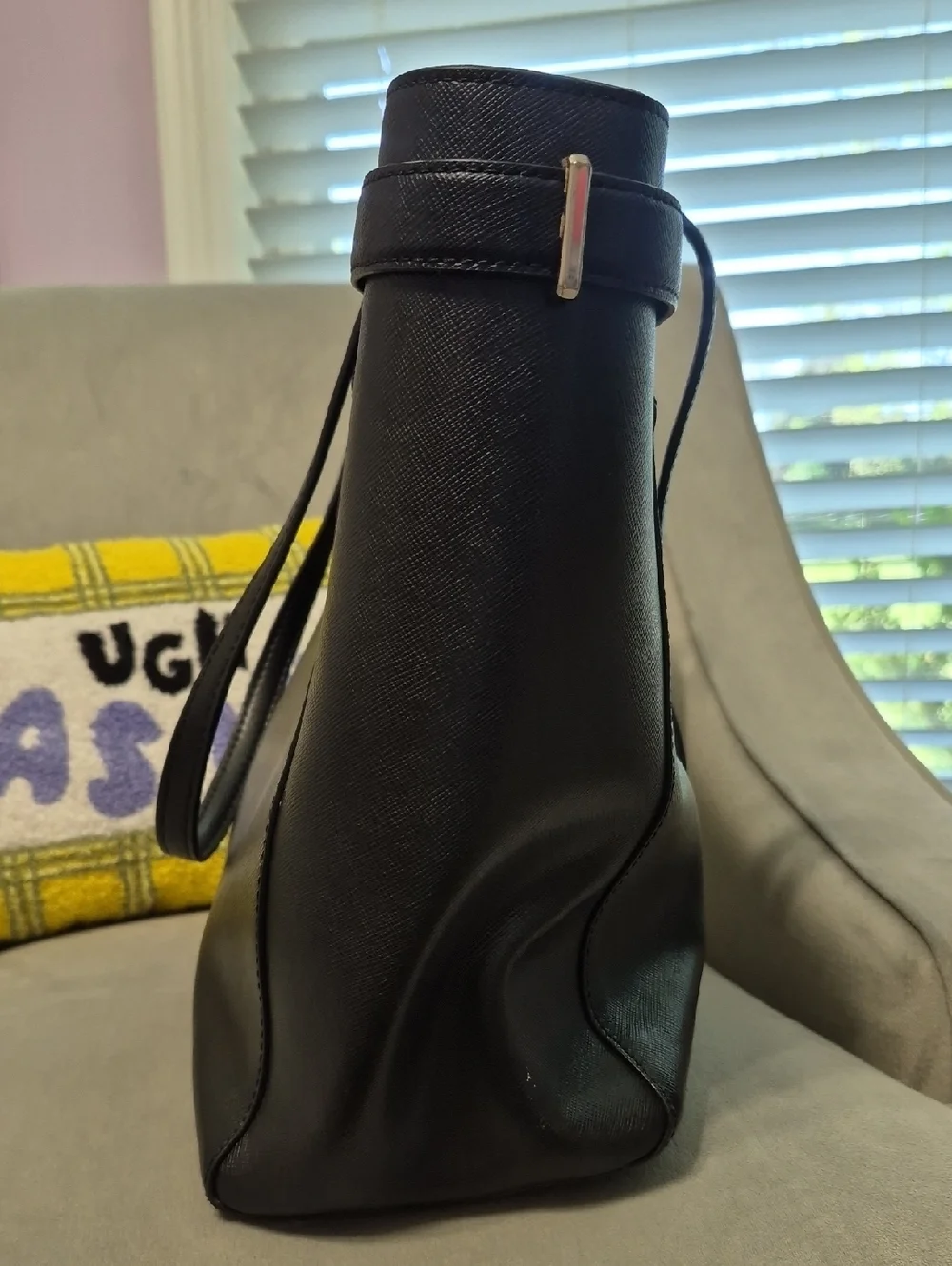 KATE SPADE Staci Large Black Leather Laptop Tote Bag - Picture 8 of 13